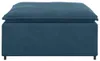 vidaXL Modulares Sofa Fußhocker-Modul Blau 100x100x48 cm Produktbild-Vorschau 4