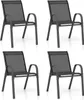 KOMFOTTEU Set da 2/4 sedie da giardino, sedie impilabili in Anteprima dell’immagine prodotto 1