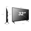 Product dimensions and screen size of a television. Produktbild-Vorschau