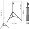 Stativ für 12" Ringlicht Regulierbare Höhe 62-190 cm Produktbild-Vorschau 7