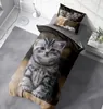 4 teilig Katzen Bettwäsche 135x200 cm süße Katze Welpen Produktbild-Vorschau 4