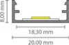 Ultraflaches LED Alu Aufbauprofil 2m EXO-N1_16 (16 mm) –| Produktbild-Vorschau 3