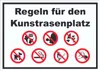 Schild Regeln Kunstrasenplatz A5 (148x210mm) Produktbild-Vorschau 1