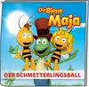 Three animated characters, two bees and a frog, are sitting on a branch against a blue sky with a sun. Produktbild-Vorschau