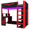 Letto a castello Merax Gaming 90x200 cm con scrivania, Anteprima dell’immagine prodotto 8