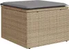 Design 10-tlg. Garten-Sofagarnitur mit Kissen Beige Poly Produktbild-Vorschau 6