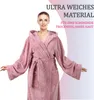 Accappatoio da donna rosa taglia XL – soffice, extra lungo, Anteprima dell’immagine prodotto 4
