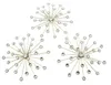3x 3D Wanddeko "Kristall-Blüte" aus Metall & Glassteinen, Produktbild-Vorschau 2