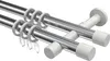 Interdeco Gardinenstange / Vorhangstange Chrom / Weiß, Typ Produktbild-Vorschau 1