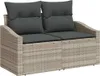 vidaXL Sofa Set 5 Stk. Hellgrau Poly-Rattan Produktbild-Vorschau 4