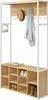 VASAGLE Kleiderständer, Garderobe mit Schuhregal, mit Haken Produktbild-Vorschau 3