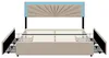 Letto imbottito INONEFT, 160x200 cm, con 4 cassetti. Letto Anteprima dell’immagine prodotto 6