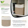 HMF Aufbewahrungskorb mit versteckten Griffen aus Baumwolle im 3er Set Produktbild-Vorschau