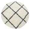 Hochflor Teppich Rund Wohnzimmer Moderner Shaggy Langflor Produktbild-Vorschau 4