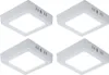 4er Set LED Deckenlampe, Aufbau-Panel, kaltweiß, L 12 cm Produktbild-Vorschau 1