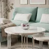 Runder Couchtisch 2in1 LORI silberner Chrom Hochglanz Produktbild-Vorschau 2
