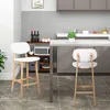 Sgabello da bar - Set di 2 - Con schienale - Legno - Anteprima dell’immagine prodotto 2