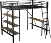 Letto a castello AIORBER, 90x200cm, in acciaio&MDF, con Anteprima dell’immagine prodotto 6