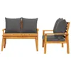 The Living Store 3-tlg. Garten-Lounge-Set mit Kissen Produktbild-Vorschau 4