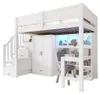 Hochbett mit Schreibtisch, Schrank, Regal, Stauraumtreppe, Produktbild-Vorschau 6