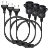 kwmobile 3x E27 Lampenfassung mit Schalter - E27 Fassung Produktbild-Vorschau 5