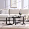 Home Heaven® Couchtisch Rund Schwarz Marmor 2er Set – Produktbild-Vorschau 2