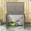 vidaXL Gartenlagerbox Schwarz 151,5 x 107 x 100 cm Stahl Produktbild-Vorschau 5