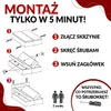 An instructional diagram showing how to assemble a bed frame, with text in Polish. Produktbild-Vorschau