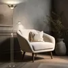 LED Stehleuchte, Glas, messingfarben, dimmbar, H 180 cm Produktbild-Vorschau 1