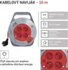 Prodlužovací kabel na bubnu 10 m / 4 zásuvky / červený / PVC / 230 V / 1 mm2 Náhľad obrázku produktu