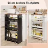 Chariot d'angle COSTWAY 25 cm de large, chariot de cuisine Voir les images du produit 5