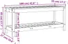 Gartenbank Weiß 108x35x45 cm Massivholz Kiefer Produktbild-Vorschau 9