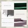LIKMA Ekrü 3 Sitzer Samt Sofa Elsa 234x77x93 cm 3-er Produktbild-Vorschau 7