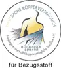 A circular logo with a stylized human torso and text indicating skin compatibility and medical testing. Produktbild-Vorschau