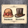 Damen und Herren WC Toiletten Schild im Vintage-Style Produktbild-Vorschau 2