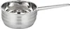 A stainless steel saucepan with a handle, shown against a white background. Voir les images du produit
