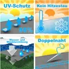 hanSe Sonnensegel HDPE 4x5m Graphit wetterfest Produktbild-Vorschau 10