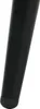 Close-up of the bottom of a black furniture leg with a black cap. Produktbild-Vorschau