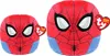 Two Spiderman-themed plush pillows of different sizes are shown against a white background. Náhled obrázku produktu