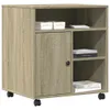 vidaXL Tlačiarenský stojan s kolieskami Sonoma dub 60x50x67 Náhľad obrázku produktu 4