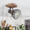 Cotes »Cotes« Deckenlampe, Holz/Metall, Braun/Schwarz, Produktbild-Vorschau 4