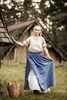 Mittelalter Rock Blau/Natur "Elise" L/XL Produktbild-Vorschau 12