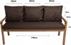 Coussins pour banc de jardin Marron | Coussin d'assise Voir les images du produit 3