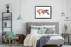 MuchoWow® MuchoWow® Gerahmtes Poster Moderne Weltkarte Produktbild-Vorschau 4