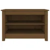 Schuhbank Honigbraun 70x38x45,5 cm Massivholz Kiefer Produktbild-Vorschau 3