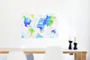 MuchoWow® Poster Weltkarte - Aquarell - Grün - Blau 60x40 Produktbild-Vorschau 5