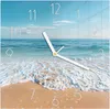 Wanduhr aus Glas mit Motiv Tropischer Strand- 30 x 30 cm - Produktbild-Vorschau 1