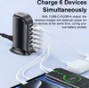 D97C USB Ladegerät 20W | 6-Port USB Hub Netzteil mit USB-C Produktbild-Vorschau 9