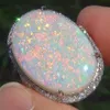 Mode Frauen super glänzende ovale Form künstliche Opal Ring Produktbild-Vorschau 7