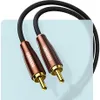 A close-up shot of two RCA to 3.5mm audio cables. Náhled obrázku produktu